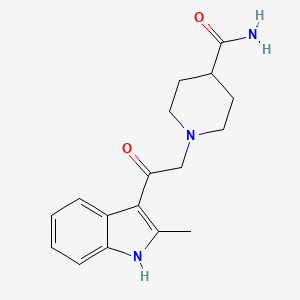 molecular formula C17H21N3O2 B5835984 1-[2-(2-methyl-1H-indol-3-yl)-2-oxoethyl]-4-piperidinecarboxamide 