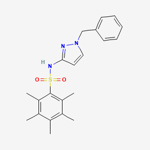 molecular formula C21H25N3O2S B5836015 N-(1-benzyl-1H-pyrazol-3-yl)-2,3,4,5,6-pentamethylbenzenesulfonamide 