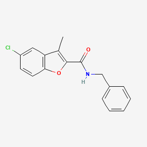 molecular formula C17H14ClNO2 B5836028 N-benzyl-5-chloro-3-methyl-1-benzofuran-2-carboxamide 