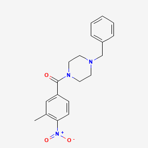 molecular formula C19H21N3O3 B5836044 1-benzyl-4-(3-methyl-4-nitrobenzoyl)piperazine 