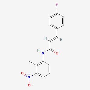 molecular formula C16H13FN2O3 B5836077 3-(4-fluorophenyl)-N-(2-methyl-3-nitrophenyl)acrylamide 