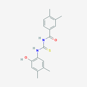 molecular formula C18H20N2O2S B5836078 N-{[(2-hydroxy-4,5-dimethylphenyl)amino]carbonothioyl}-3,4-dimethylbenzamide 