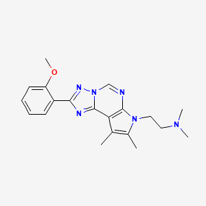 molecular formula C20H24N6O B5836085 2-[2-(2-methoxyphenyl)-8,9-dimethyl-7H-pyrrolo[3,2-e][1,2,4]triazolo[1,5-c]pyrimidin-7-yl]-N,N-dimethylethanamine 