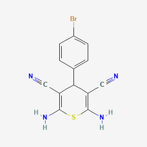 molecular formula C13H9BrN4S B5836091 2,6-diamino-4-(4-bromophenyl)-4H-thiopyran-3,5-dicarbonitrile CAS No. 125219-60-5