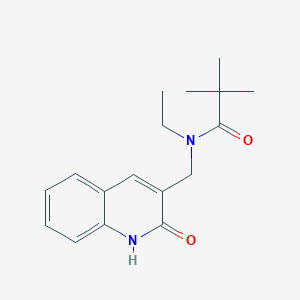 molecular formula C17H22N2O2 B5836103 N-ethyl-N-[(2-hydroxy-3-quinolinyl)methyl]-2,2-dimethylpropanamide 