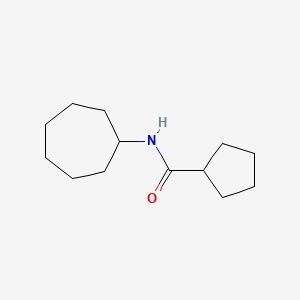 molecular formula C13H23NO B5836124 N-cycloheptylcyclopentanecarboxamide 