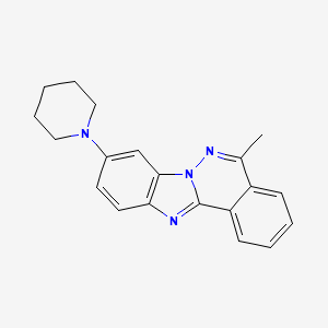 molecular formula C20H20N4 B5836132 5-methyl-9-(1-piperidinyl)benzimidazo[2,1-a]phthalazine 