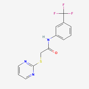 molecular formula C13H10F3N3OS B5836137 2-(2-pyrimidinylthio)-N-[3-(trifluoromethyl)phenyl]acetamide 
