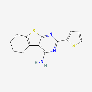molecular formula C14H13N3S2 B5836145 2-(2-thienyl)-5,6,7,8-tetrahydro[1]benzothieno[2,3-d]pyrimidin-4-amine 