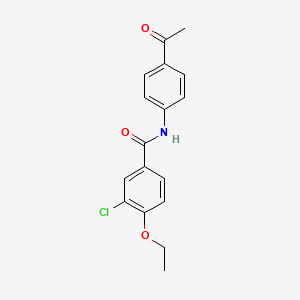 molecular formula C17H16ClNO3 B5836174 N-(4-acetylphenyl)-3-chloro-4-ethoxybenzamide 