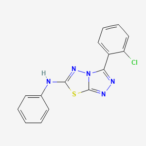 molecular formula C15H10ClN5S B5836189 3-(2-chlorophenyl)-N-phenyl[1,2,4]triazolo[3,4-b][1,3,4]thiadiazol-6-amine 