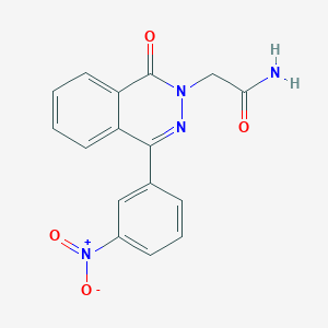 molecular formula C16H12N4O4 B5836196 2-[4-(3-nitrophenyl)-1-oxo-2(1H)-phthalazinyl]acetamide 