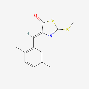 molecular formula C13H13NOS2 B5836200 4-(2,5-dimethylbenzylidene)-2-(methylthio)-1,3-thiazol-5(4H)-one 