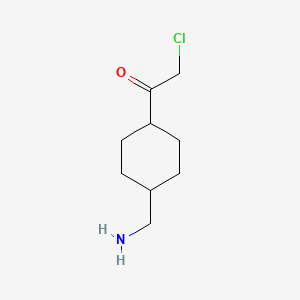 molecular formula C9H16ClNO B583621 1-[4-(Aminomethyl)cyclohexyl]-2-chloroethan-1-one CAS No. 152438-03-4