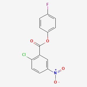 molecular formula C13H7ClFNO4 B5836212 4-fluorophenyl 2-chloro-5-nitrobenzoate 