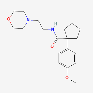 molecular formula C19H28N2O3 B5836219 1-(4-methoxyphenyl)-N-[2-(4-morpholinyl)ethyl]cyclopentanecarboxamide 