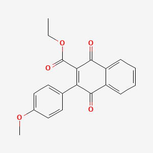 molecular formula C20H16O5 B5836243 ethyl 3-(4-methoxyphenyl)-1,4-dioxo-1,4-dihydro-2-naphthalenecarboxylate 