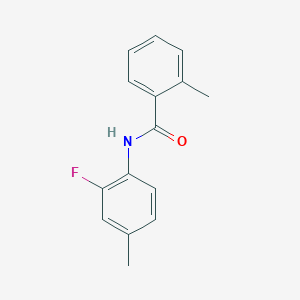 molecular formula C15H14FNO B5836244 N-(2-fluoro-4-methylphenyl)-2-methylbenzamide 