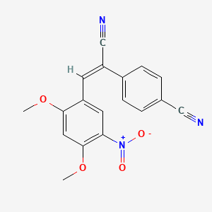molecular formula C18H13N3O4 B5836257 4-[1-cyano-2-(2,4-dimethoxy-5-nitrophenyl)vinyl]benzonitrile 