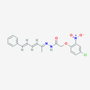 molecular formula C20H18ClN3O4 B5836265 2-(4-chloro-2-nitrophenoxy)-N'-(1-methyl-5-phenyl-2,4-pentadien-1-ylidene)acetohydrazide 