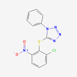 molecular formula C13H8ClN5O2S B5836266 5-[(2-chloro-6-nitrophenyl)thio]-1-phenyl-1H-tetrazole 