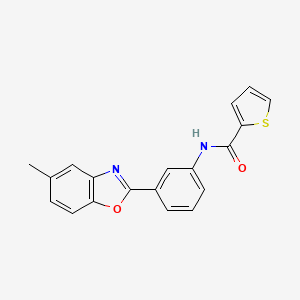 molecular formula C19H14N2O2S B5836270 N-[3-(5-methyl-1,3-benzoxazol-2-yl)phenyl]-2-thiophenecarboxamide 