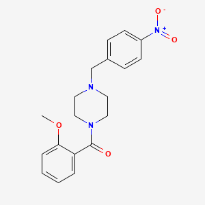 molecular formula C19H21N3O4 B5836275 1-(2-methoxybenzoyl)-4-(4-nitrobenzyl)piperazine 