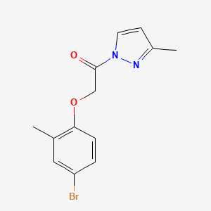 molecular formula C13H13BrN2O2 B5836283 1-[(4-bromo-2-methylphenoxy)acetyl]-3-methyl-1H-pyrazole 