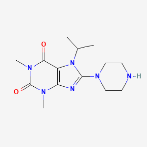 molecular formula C14H22N6O2 B5836288 7-isopropyl-1,3-dimethyl-8-(1-piperazinyl)-3,7-dihydro-1H-purine-2,6-dione 