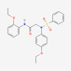 molecular formula C24H26N2O5S B5836295 N~1~-(2-ethoxyphenyl)-N~2~-(4-ethoxyphenyl)-N~2~-(phenylsulfonyl)glycinamide 
