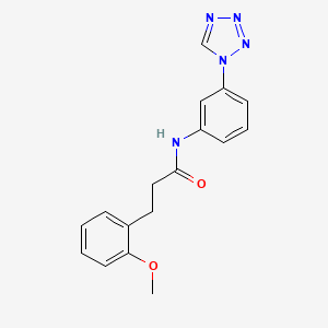 molecular formula C17H17N5O2 B5836299 3-(2-methoxyphenyl)-N-[3-(1H-tetrazol-1-yl)phenyl]propanamide 