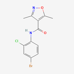 molecular formula C12H10BrClN2O2 B5836303 N-(4-bromo-2-chlorophenyl)-3,5-dimethyl-4-isoxazolecarboxamide 