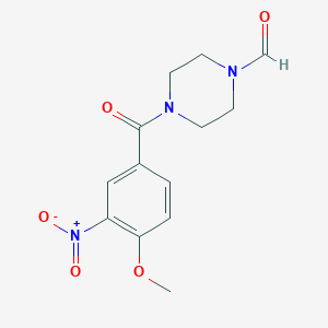 molecular formula C13H15N3O5 B5836305 4-(4-methoxy-3-nitrobenzoyl)-1-piperazinecarbaldehyde 