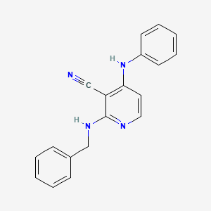 molecular formula C19H16N4 B5836323 4-anilino-2-(benzylamino)nicotinonitrile 