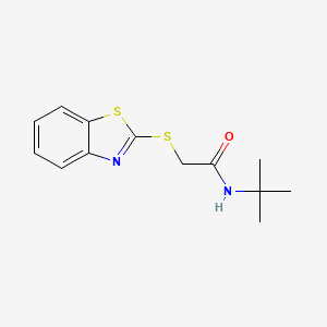 molecular formula C13H16N2OS2 B5836346 2-(1,3-benzothiazol-2-ylthio)-N-(tert-butyl)acetamide 