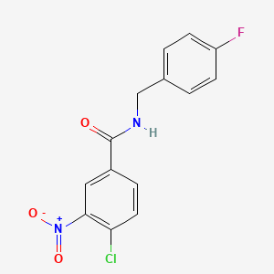 4-chloro-N-(4-fluorobenzyl)-3-nitrobenzamide