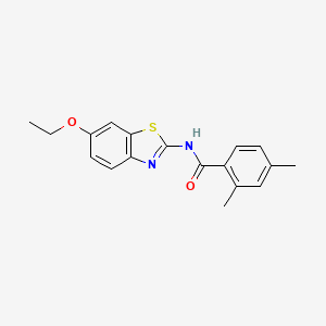 molecular formula C18H18N2O2S B5836368 N-(6-ethoxy-1,3-benzothiazol-2-yl)-2,4-dimethylbenzamide 