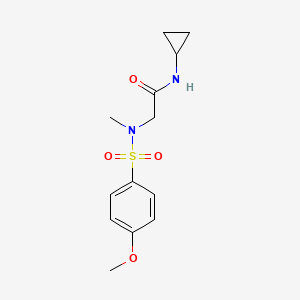 molecular formula C13H18N2O4S B5836369 N~1~-cyclopropyl-N~2~-[(4-methoxyphenyl)sulfonyl]-N~2~-methylglycinamide 