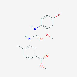 molecular formula C18H20N2O5 B5836376 methyl 3-({[(2,4-dimethoxyphenyl)amino]carbonyl}amino)-4-methylbenzoate 
