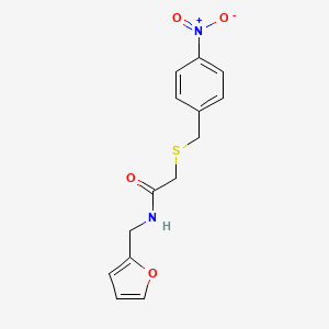 molecular formula C14H14N2O4S B5836382 N-(2-furylmethyl)-2-[(4-nitrobenzyl)thio]acetamide 