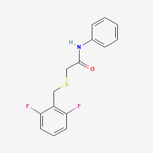 molecular formula C15H13F2NOS B5836394 2-[(2,6-difluorobenzyl)thio]-N-phenylacetamide 