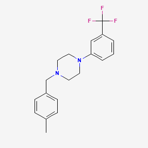 molecular formula C19H21F3N2 B5836400 1-(4-methylbenzyl)-4-[3-(trifluoromethyl)phenyl]piperazine 