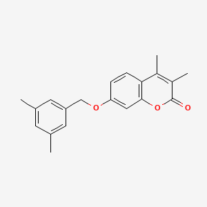molecular formula C20H20O3 B5836420 7-[(3,5-dimethylbenzyl)oxy]-3,4-dimethyl-2H-chromen-2-one 