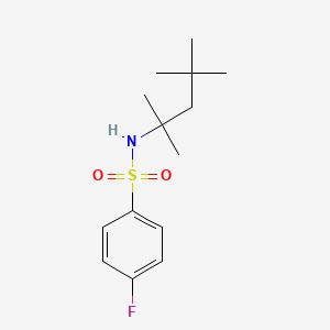 molecular formula C14H22FNO2S B5836422 4-fluoro-N-(1,1,3,3-tetramethylbutyl)benzenesulfonamide 