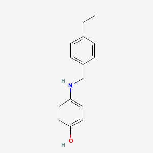 molecular formula C15H17NO B5836425 4-[(4-ethylbenzyl)amino]phenol 