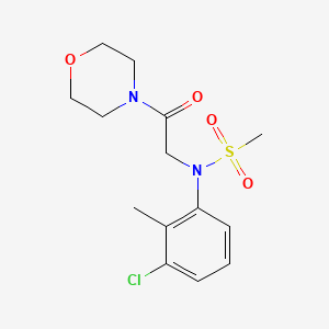 molecular formula C14H19ClN2O4S B5836434 N-(3-chloro-2-methylphenyl)-N-[2-(4-morpholinyl)-2-oxoethyl]methanesulfonamide 