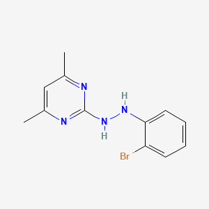 molecular formula C12H13BrN4 B5836437 2-[2-(2-bromophenyl)hydrazino]-4,6-dimethylpyrimidine 