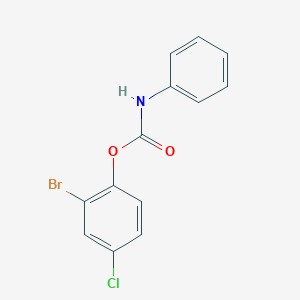 molecular formula C13H9BrClNO2 B5836445 2-bromo-4-chlorophenyl phenylcarbamate 