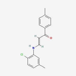 molecular formula C17H16ClNO B5836449 3-[(2-chloro-5-methylphenyl)amino]-1-(4-methylphenyl)-2-propen-1-one 
