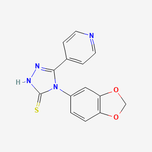 molecular formula C14H10N4O2S B5836475 4-(1,3-benzodioxol-5-yl)-5-(4-pyridinyl)-4H-1,2,4-triazole-3-thiol 